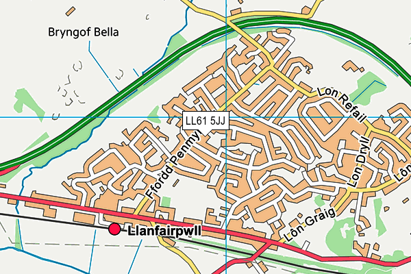 LL61 5JJ map - OS VectorMap District (Ordnance Survey)