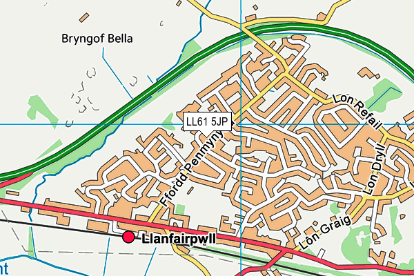 LL61 5JP map - OS VectorMap District (Ordnance Survey)