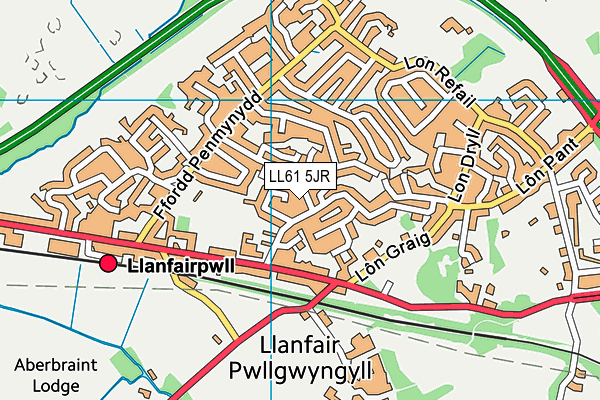 LL61 5JR map - OS VectorMap District (Ordnance Survey)