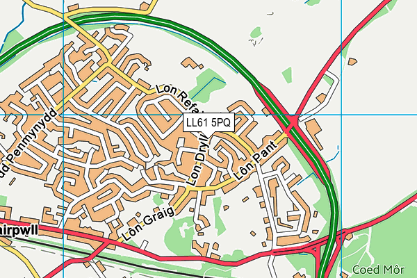 LL61 5PQ map - OS VectorMap District (Ordnance Survey)