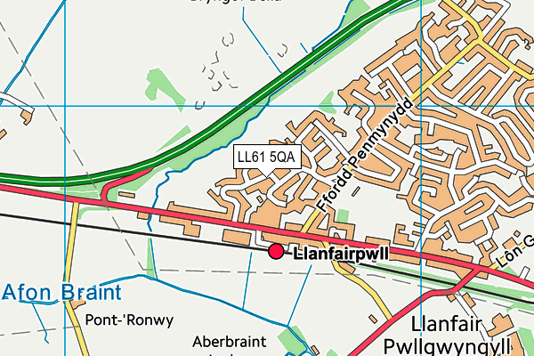 LL61 5QA map - OS VectorMap District (Ordnance Survey)