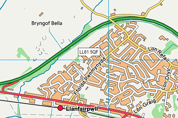 LL61 5QF map - OS VectorMap District (Ordnance Survey)