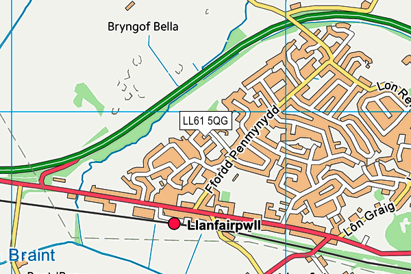 LL61 5QG map - OS VectorMap District (Ordnance Survey)