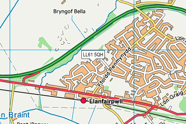 LL61 5QH map - OS VectorMap District (Ordnance Survey)