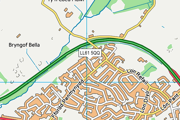 LL61 5QQ map - OS VectorMap District (Ordnance Survey)
