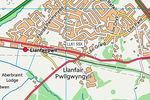 LL61 5SX map - OS VectorMap District (Ordnance Survey)