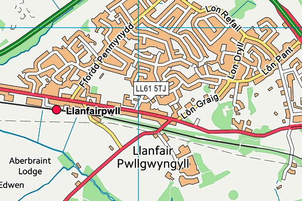 LL61 5TJ map - OS VectorMap District (Ordnance Survey)