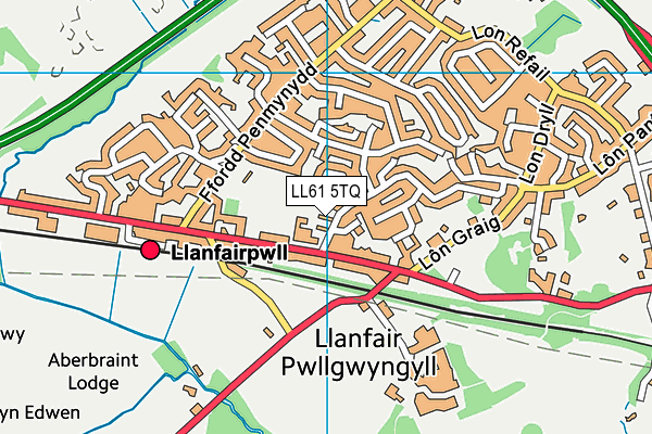 LL61 5TQ map - OS VectorMap District (Ordnance Survey)