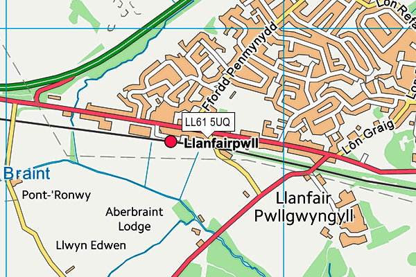 LL61 5UQ map - OS VectorMap District (Ordnance Survey)