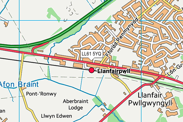 LL61 5YQ map - OS VectorMap District (Ordnance Survey)