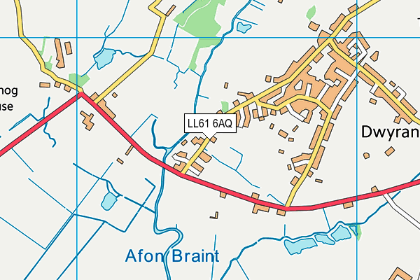 LL61 6AQ map - OS VectorMap District (Ordnance Survey)