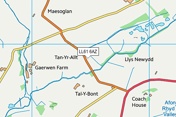 LL61 6AZ map - OS VectorMap District (Ordnance Survey)