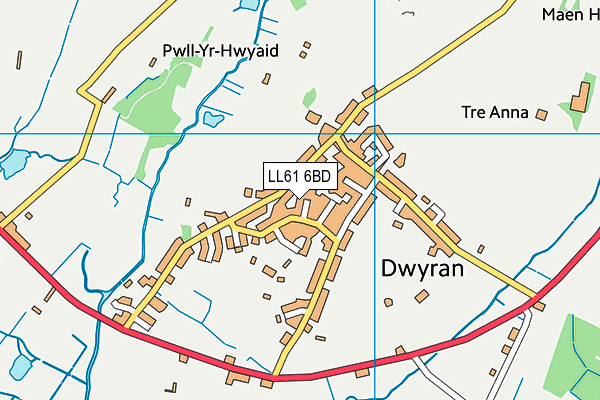 LL61 6BD map - OS VectorMap District (Ordnance Survey)