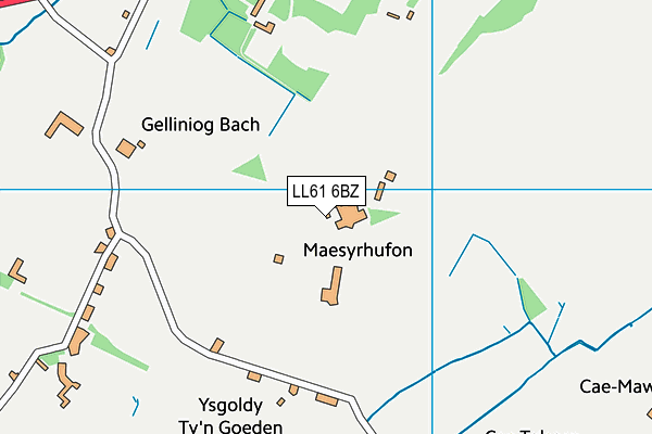 LL61 6BZ map - OS VectorMap District (Ordnance Survey)