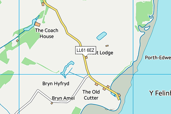 LL61 6EZ map - OS VectorMap District (Ordnance Survey)