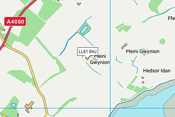 LL61 6HJ map - OS VectorMap District (Ordnance Survey)