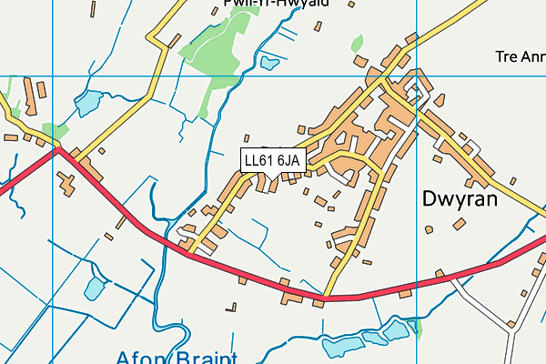 LL61 6JA map - OS VectorMap District (Ordnance Survey)
