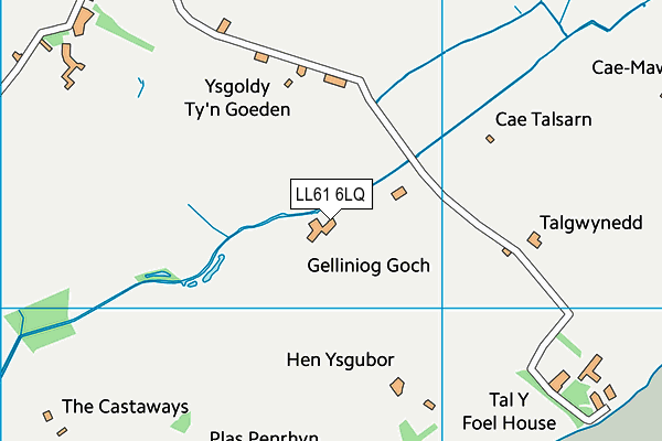 LL61 6LQ map - OS VectorMap District (Ordnance Survey)