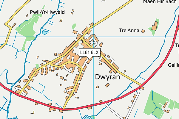 LL61 6LX map - OS VectorMap District (Ordnance Survey)