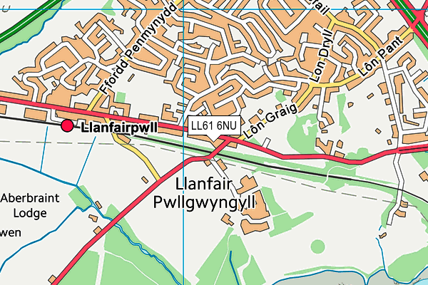 LL61 6NU map - OS VectorMap District (Ordnance Survey)