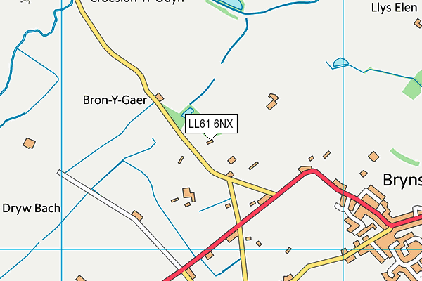 LL61 6NX map - OS VectorMap District (Ordnance Survey)