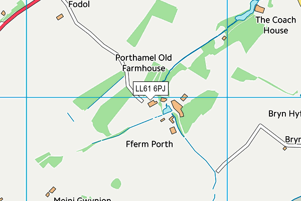 LL61 6PJ map - OS VectorMap District (Ordnance Survey)