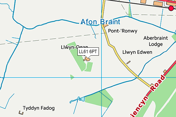 LL61 6PT map - OS VectorMap District (Ordnance Survey)