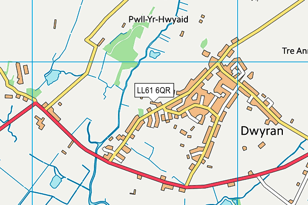 LL61 6QR map - OS VectorMap District (Ordnance Survey)
