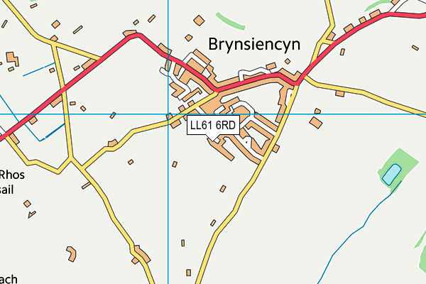 LL61 6RD map - OS VectorMap District (Ordnance Survey)