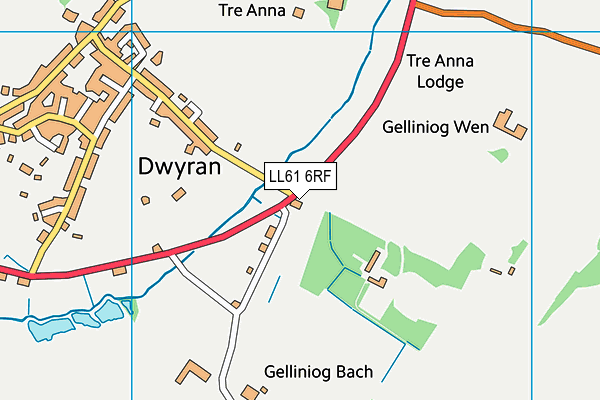 LL61 6RF map - OS VectorMap District (Ordnance Survey)