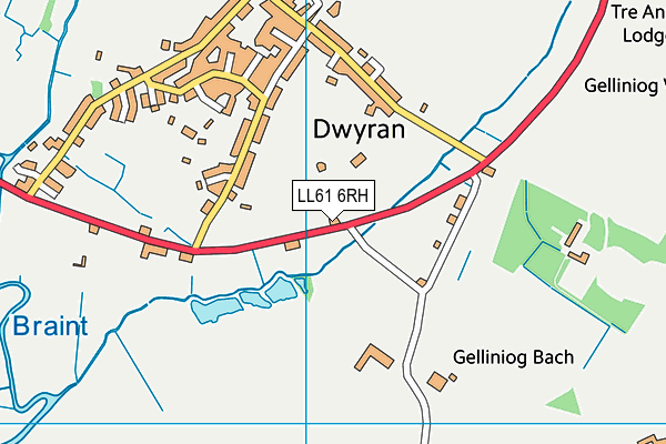 LL61 6RH map - OS VectorMap District (Ordnance Survey)