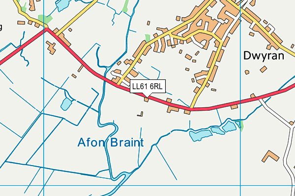 LL61 6RL map - OS VectorMap District (Ordnance Survey)