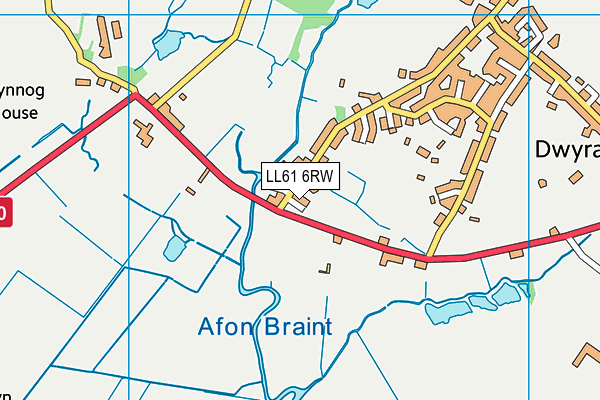 LL61 6RW map - OS VectorMap District (Ordnance Survey)