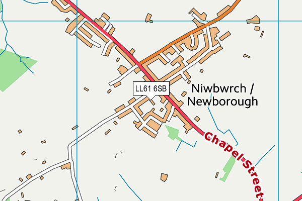 LL61 6SB map - OS VectorMap District (Ordnance Survey)