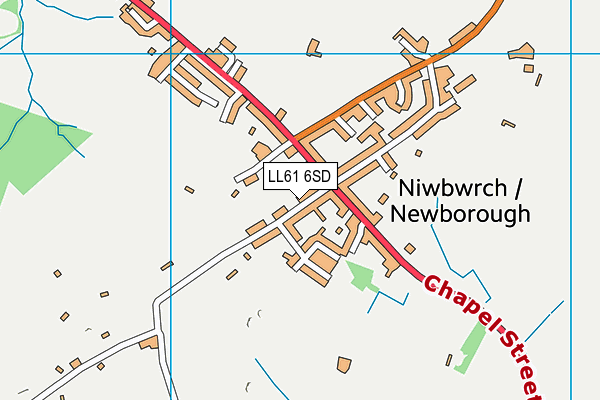 LL61 6SD map - OS VectorMap District (Ordnance Survey)