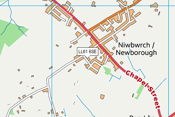 LL61 6SE map - OS VectorMap District (Ordnance Survey)