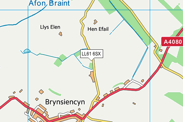 LL61 6SX map - OS VectorMap District (Ordnance Survey)