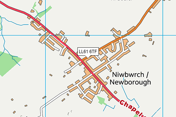 LL61 6TF map - OS VectorMap District (Ordnance Survey)