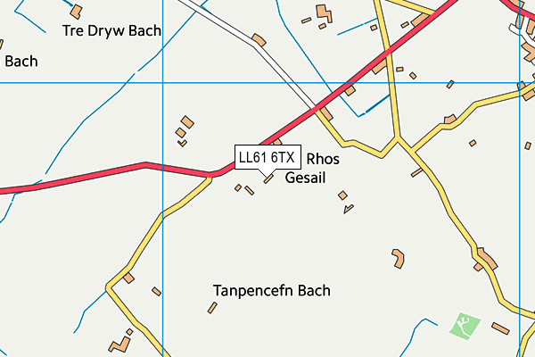 LL61 6TX map - OS VectorMap District (Ordnance Survey)