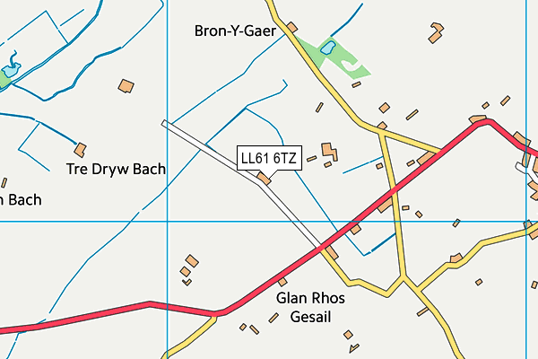 LL61 6TZ map - OS VectorMap District (Ordnance Survey)
