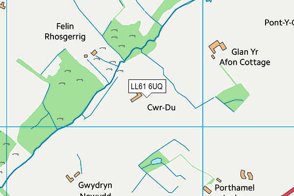 LL61 6UQ map - OS VectorMap District (Ordnance Survey)