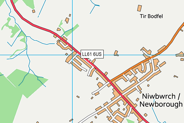LL61 6US map - OS VectorMap District (Ordnance Survey)