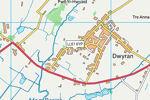 LL61 6YP map - OS VectorMap District (Ordnance Survey)