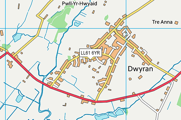 LL61 6YR map - OS VectorMap District (Ordnance Survey)