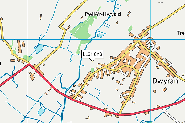 LL61 6YS map - OS VectorMap District (Ordnance Survey)