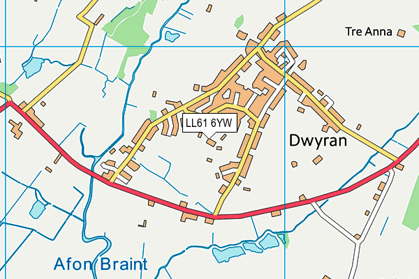 LL61 6YW map - OS VectorMap District (Ordnance Survey)