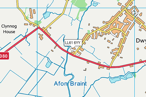 LL61 6YY map - OS VectorMap District (Ordnance Survey)