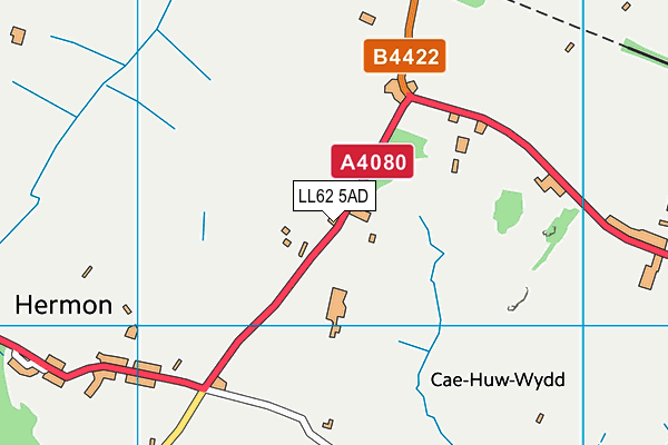 LL62 5AD map - OS VectorMap District (Ordnance Survey)
