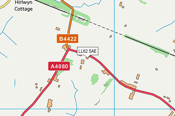 LL62 5AE map - OS VectorMap District (Ordnance Survey)