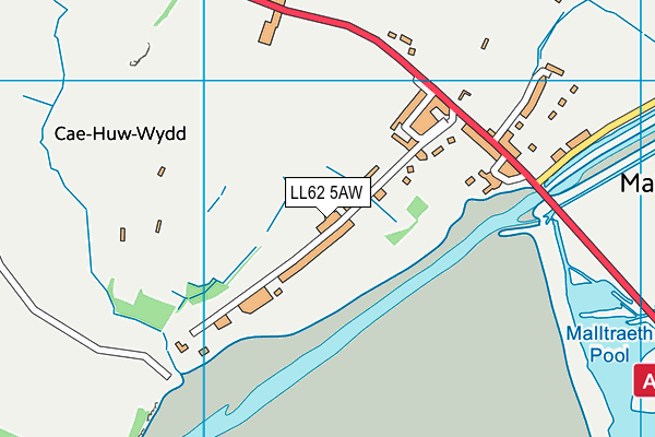 LL62 5AW map - OS VectorMap District (Ordnance Survey)